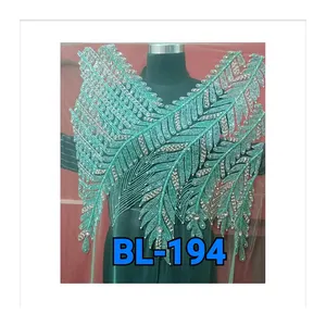 Latest Collection Beaded Blouse New Fashion High Long Sleeve African Beaded Blouse Summer Shirt / Blouse for Women