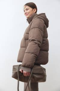 Nouvelle arrivée Veste matelassée en toile pour homme grande taille, personnalisée, hiver, capuche, col mandarin, logo frontal, imperméable, coupe-vent - Product Image 4