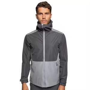 Veste coupe-vent d'hiver pour homme de marque personnalisée, tissu écologique imperméable, capuche légère, séchage rapide - Product Image 1