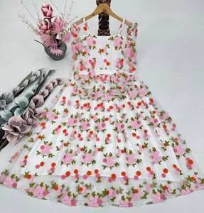 NOUVELLE ROBE ANARKALI FANTAISIE MODERNE EN TISSU RÉCHÉ DÉFINI COMME UN FILET, POUR SOIRÉE, AVEC SÉCHAGE RAPIDE - Product Image 6