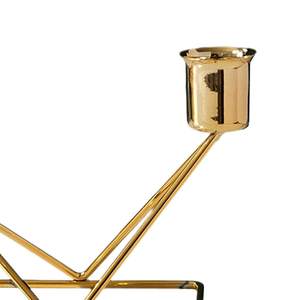 Golden Pillar <b>Candle</b> Holder Set for a Cozy Ambience Mid Century Elegant Décor for Tabletop <b>Candle</b> Light Date Party - Product Image 2