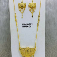 ALANKEET CREATIONS Collier tendance pour femme, plaqué or, avec pendentif en forme de fleur arabe, chaîne à maillons, style classique, principalement en laiton