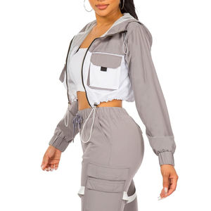 Conjunto Deportivo de Nylon Personalizado para Mujer, Chaqueta y Pantalones Ligeros, Ropa Deportiva Urbana, Proveedor Mayorista OEM - Product Image 5