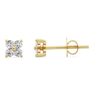 Lab Grown Diamond 4 <b>Stone</b> Stud Earrings - Product Image 2
