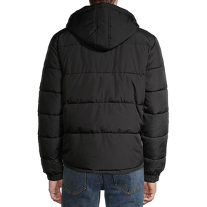 Chaqueta acolchada a prueba de viento con capucha y cuello levantado para hombre, moda callejera para invierno, servicio OEM personalizado - Product Image 2