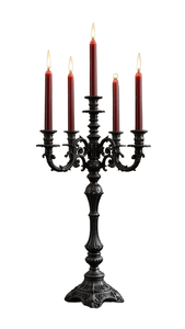 Classic Five Arm <b>Black</b> Standing Candelabra with Powder Coated Finish For Timeless Home Decor Accent - Product Image 3