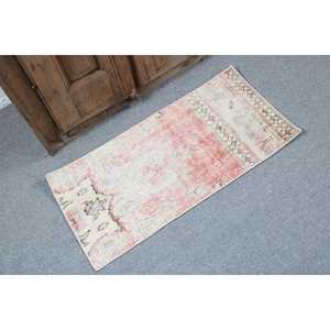 พรมวินเทจ, พรมตุรกีขนาดเล็ก 1.5x3 ฟุต, พรมลายสัตว์สีขาวแดง - Product Image 2