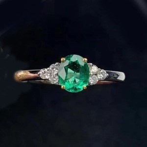 Handmade Vintage Emerald Engagement <b>Ring</b> 925 Sterling Silver Gold Plated for <b>Indian</b> Weddings Women's Fine Jewelry Wholesale - Product Image 2