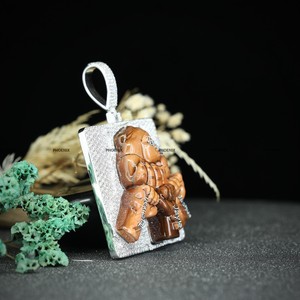 Pendentif personnalisé en forme de mains de famille, bijoux avec nom personnalisé, argent sterling 925, émail, diamant moissanite, pendentif rond brillant - Product Image 5