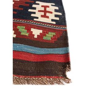 พรมขนสัตว์ขนาดใหญ่ Nayaab Classic ลายเรขาคณิต ทำมือ ขนาด 9x12 ฟุต สำหรับทางเข้าบ้าน-Paem-884 สีแดงและสีส้ม ทอแบบเรียบ - Product Image 4