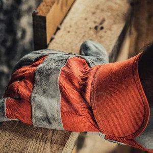 High Quality Leather Made Double Palm <b>Gloves</b> Best Selling Hand Protection Double Palm <b>Gloves</b> - Product Image 5