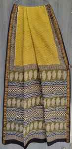 Custom Made in <b>Black</b> Floral Hand Block Printed Scarves and Stole, 100 % Cotton for Use by Fashion Accessory Stores and Clothing - Product Image 2