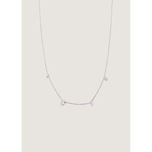 <b>Initial</b> Silver Necklace for Votive Occasions Featuring Unique Letter Shape - Product Image 1
