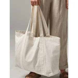 Borse Shopper in Cotone Organico a Righe, Prodotto Promozionale Sostenibile - Product Image 3