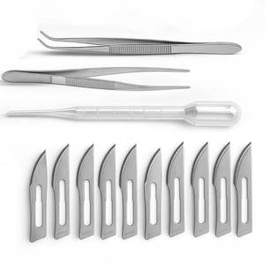 Instruments chirurgicaux manuels multifonctionnels en acier inoxydable, kit de chirurgie mineure avec ciseaux, certifié CE ISO13485, réutilisable - Product Image 2