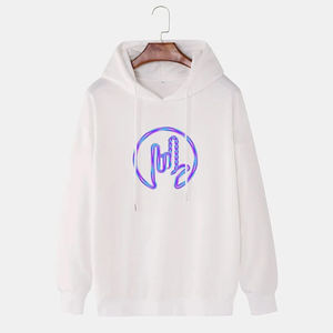 Sudadera con capucha extragrande de manga larga para mujer, Jersey completo con logotipo personalizado, Sudadera con capucha teñida lisa de algodón y poliéster con logotipo personalizado - Product Image 2