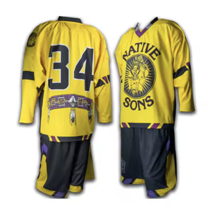 Conjunto de uniforme de lacrosse de poliéster reversible personalizado, camiseta transpirable duradera, opciones de talla grande disponibles, ropa deportiva - Product Image 6