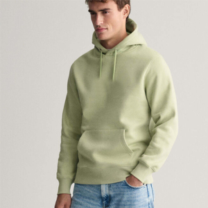Sudadera con capucha de cuello redondo de color de colocación suelta de calle de hombre personalizada Sudadera con capucha de ropa informal deportiva para hombre - Product Image 6
