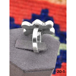 Bague ajustable en argent sterling et turquoise Paloma d'inspiration sud-ouest, bijou tendance en acier inoxydable avec sertissage clos, cadeau idéal - Product Image 4