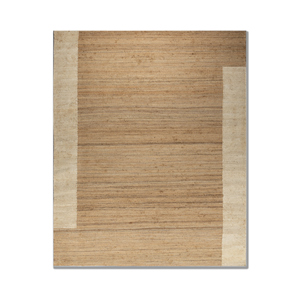 พรมปูพื้นลายทางสีเบจน้ำตาลทำมือจากเส้นใยป่านจู๊ตขนาด 10 มม. แบบทอแบน สำหรับบ้าน ห้องโถง ทางเดิน รูปทรงสี่เหลี่ยมผืนผ้า รุ่น PDJT-716 เหมาะสำหรับห้องพักวัยรุ่น - Product Image 1