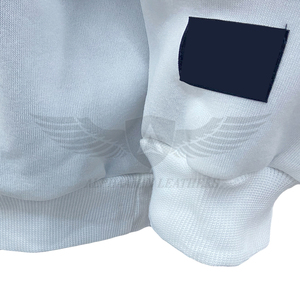 2025 OEM ODM Service hommes broderie Chenille poche plaquée pull uni décontracté respirant Polyester coton hommes sweats à capuche - Product Image 6