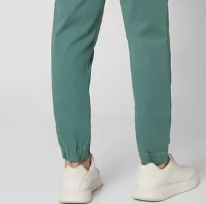 Pantalon de jogging décontracté pour homme en toile 100 % coton épais, couleur unie, taille mi-haute, coupe ample, taille élastique, avec logo personnalisé - Product Image 6