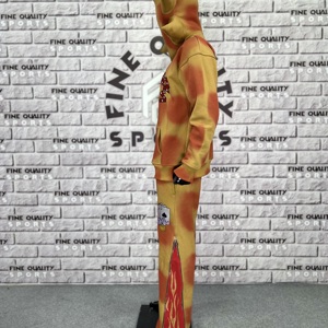 Vente chaude soleil fané survêtement pour hommes couleur personnalisée manches longues coupe ample adulte hommes survêtement personnalisé corne capuche survêtements - Product Image 5