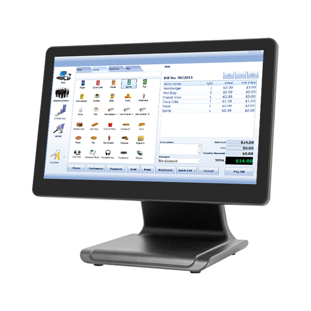 Hot 15.6 Inch POS System Dual Screen Retail All in One Windows/Android POS Machine for Supermarket