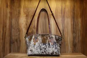 Bolso de mano de cuero para mujer, bolsos con pelo de piel de vaca real para mujer, bolso elegante de nuevo diseño - Product Image 2