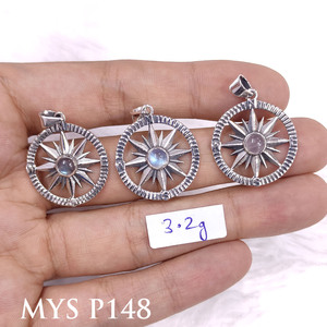 จี้พลอยลาบราดอไรต์925เงินแท้เครื่องประดับชั้นดีทำด้วยมือขายส่งเป็นจำนวนมาก - Product Image 1