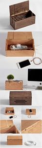 Boîte de rangement pour routeur WiFi et câbles en bois |   Finition artisanale de qualité supérieure |   Prix de gros en vrac d'usine - Product Image 2