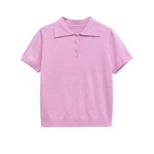 Camisa de mujer de secado rápido de calidad superior 100% algodón Polos al por mayor para mujer Polos de manga corta con estilo - Product Image 4