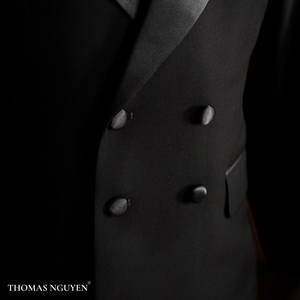 [Colección Lovey Dovey] Esmoquin de Dos Piezas de Lujo para Hombre - Promise Ever Black - Hecho a Mano en Vietnam - Product Image 4