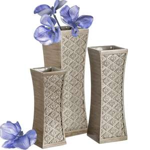 Florero de Metal para decoración de interiores del hogar y macetas plateadas Centro de mesa Artículos decorativos Florero de aluminio Precio barato - Product Image 1