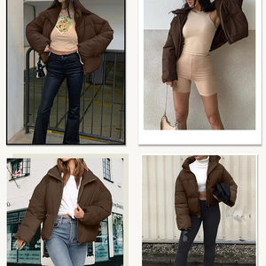 Veste bouffante pour femmes hiver chaud matelassé manteau léger isolé vêtements d'extérieur élégant décontracté mode Streetwear tenue - Product Image 5