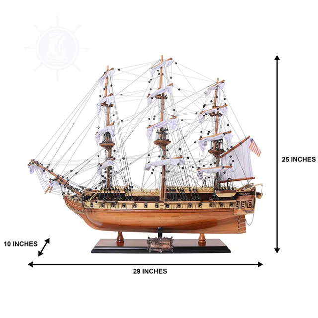 USS Constitution Model Ship Medium Handcrafted Wooden Replica with Display Stand  Collectible  Decor  Gift  Wholesale
