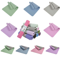 Tapete de Yoga de TPE de Doble Capa de 12 mm Antideslizante, Agradable al Tacto, para Principiantes de Pilates