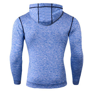 Nouveau design Automne Sweat à capuche de compression pour homme Couleur unie Pull à capuche Sweat-shirt Impression personnalisée sur les manches - Product Image 6