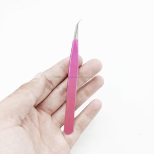 Color Rosa punta plateada personalizar extensión de pestañas juego de pestañas Volumen de pestañas diamante para pestañas pinzas de etiqueta privada - Product Image 3