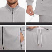 Chándales tejidos para hombre con tela transpirable diseñados para entrenamiento deportivo y trajes Casuales