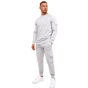 Ensemble 2 pièces slim fit, vêtements de sport décontractés personnalisés, survêtements légers, survêtements techniques en molleton uni de haute qualité - Product Image 5