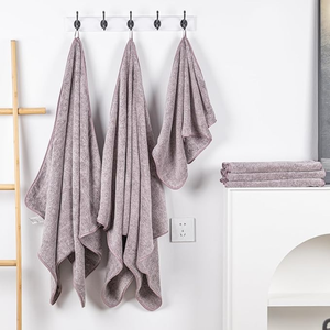 ชุดผ้าขนหนูโรงแรมหรูสีขาว 6 ชิ้น ผ้าฝ้ายเทอร์รี่คุณภาพสูง ซึมซับน้ำได้ดี แห้งเร็ว นุ่มสบาย เป็นมิตรกับสิ่งแวดล้อม - Product Image 5