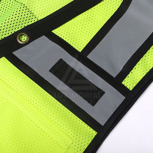 100% polyester ANSI classe 1 gilet de sécurité réfléchissant haute visibilité imperméable avec logo personnalisé - Product Image 6