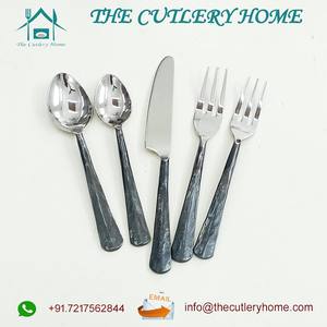 Rustic Forged Tapered Handle Stainless Steel Handmade Cutlery <b>Set</b> for Wedding Hotel Restaurant <b>Party</b> Decoration - Product Image 5