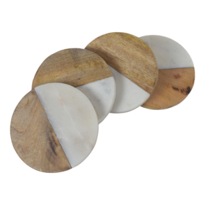 Marble Design <b>Coaster</b> for Home Decor Hotel and Restaurant Decor With <b>Gold</b> Plated Finishing <b>Coaster</b> - Product Image 3