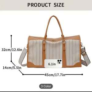 Customized Vegan Pebble Texture Leather Travel Weekender <b>Overnight</b> Duffel <b>Bag</b> Gym Sports Luggage Tote Duffle <b>Bags</b> <b>for</b> <b>Men</b> - Product Image 2