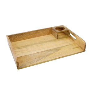 Bandeja de forma personalizada Diseño hecho a mano Bandeja de madera para servir Pasta dulce con acabado natural de alta calidad Platos para servir Vajilla Decoración - Product Image 2