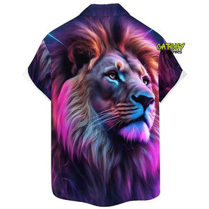 Chemises hawaïennes décontractées pour hommes Chemises hawaïennes personnalisées à manches courtes, à imprimés floraux de haute qualité pour les vacances d'été 3D de bonne qualité - Product Image 6