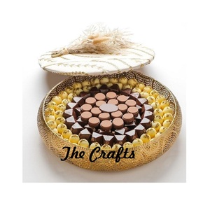 ชามช็อคโกแลตทรงกลม ทำจากอะลูมิเนียมสีทอง เป็นมิตรกับสิ่งแวดล้อม สำหรับงานแต่งงาน พร้อมขนาดที่กำหนดเองได้ - Product Image 3