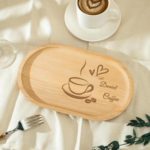 Plato de Servir de Madera de Acacia Pintado a Mano, Estilo Clásico, Forma Rectangular, Ecológico, Apto para Lavavajillas, Hecho a Mano para Regalos - Product Image 3